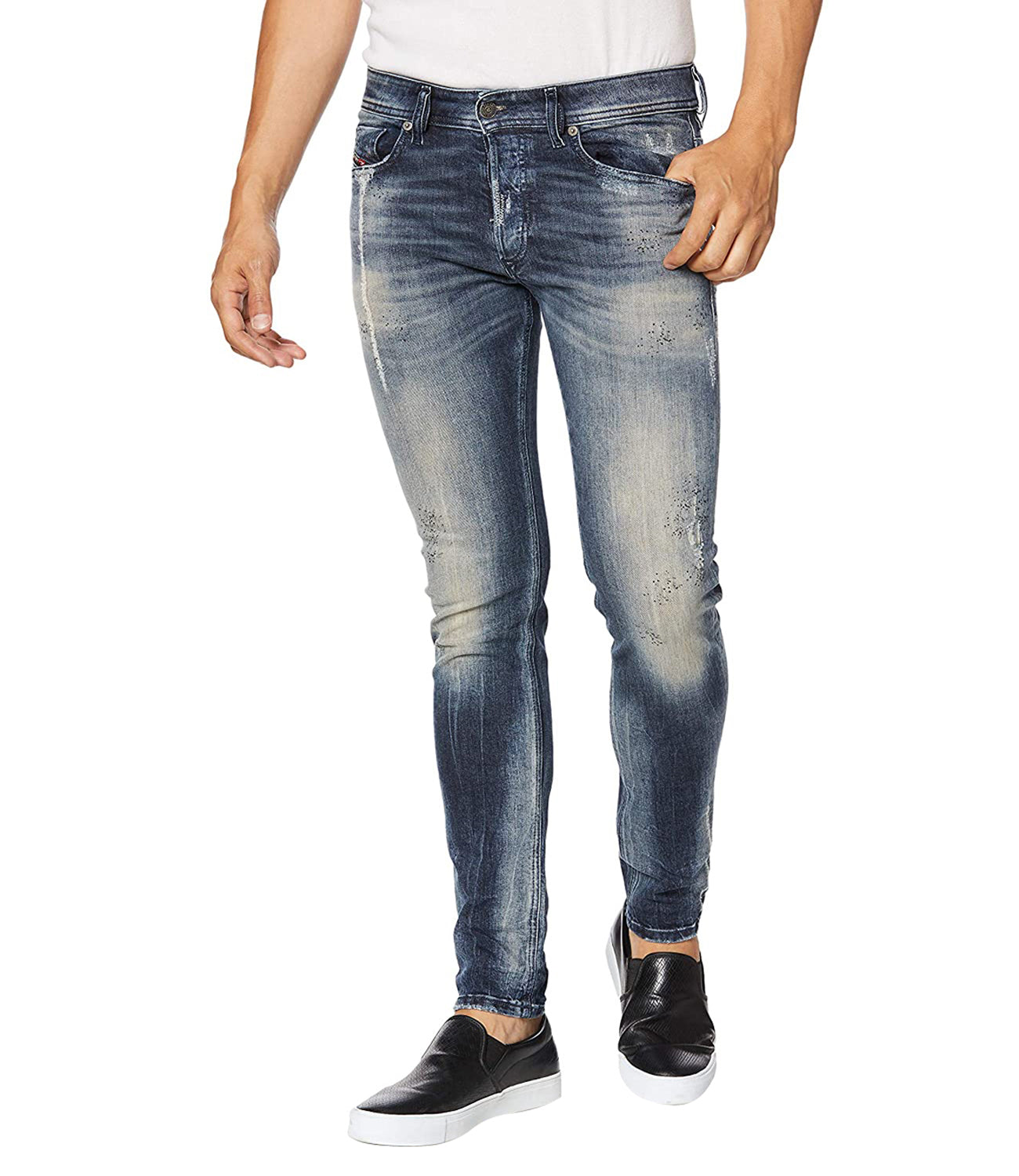 Diesel Jeans Uomo Mod. SLEENKER SKINNY 009EY SCURO Blu