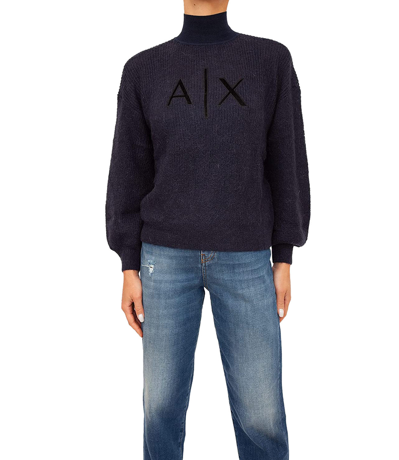 A|X Armani Exchange Maglione Lupetto Donna Mod. 6LYM1V YMV6Z 1593 Blu