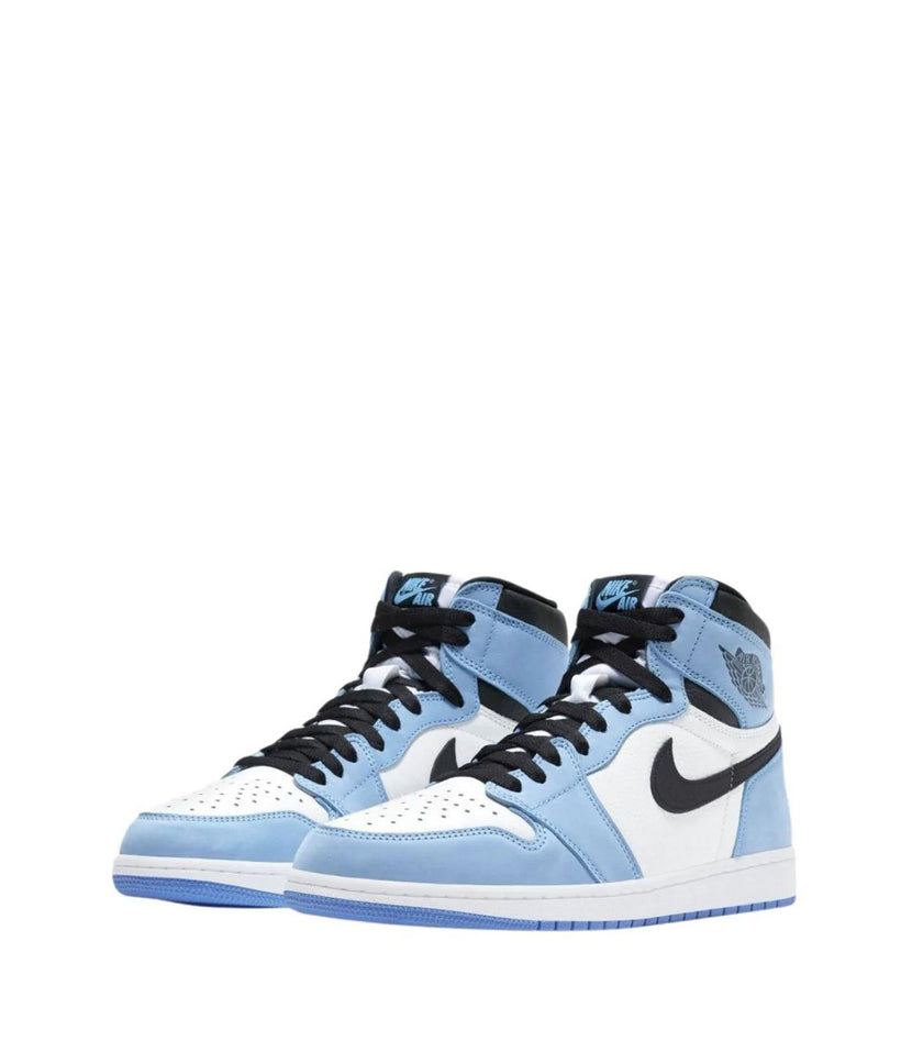 Nike Sneakers UNISEX Mod. AIR JORDAN 1 HIGHT GS WHITE UNIVERSITY 575441 134 Celeste Blu