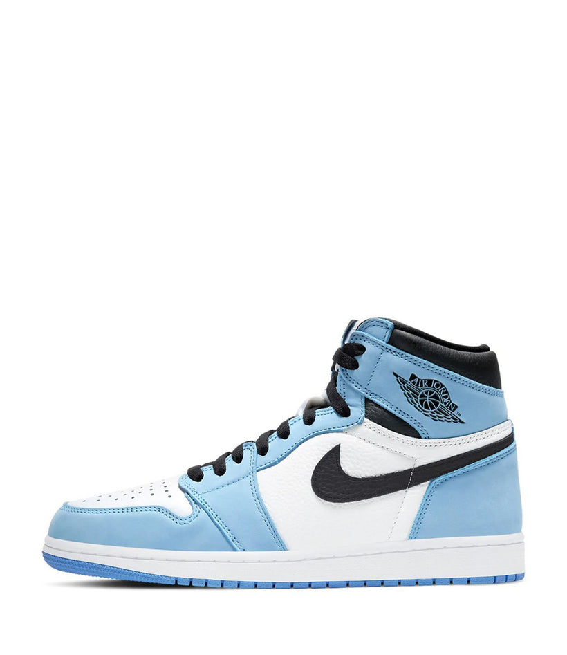 Nike Sneakers UNISEX Mod. AIR JORDAN 1 HIGHT GS WHITE UNIVERSITY 575441 134 Celeste Blu