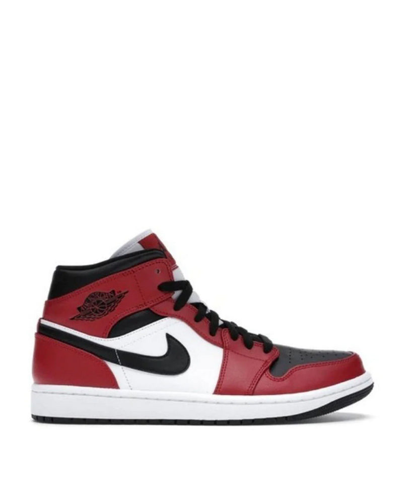 Nike Sneakers UNISEX Mod. Air Jordan 1 Mid Chicago Toe 554724 069 Rosso