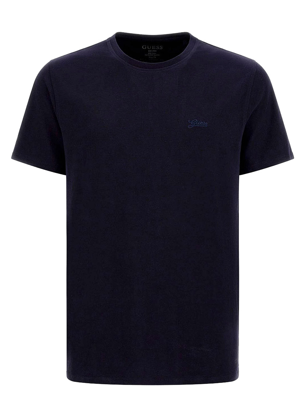 Guess T-shirt Basic Pima da Uomo Scuro Blu