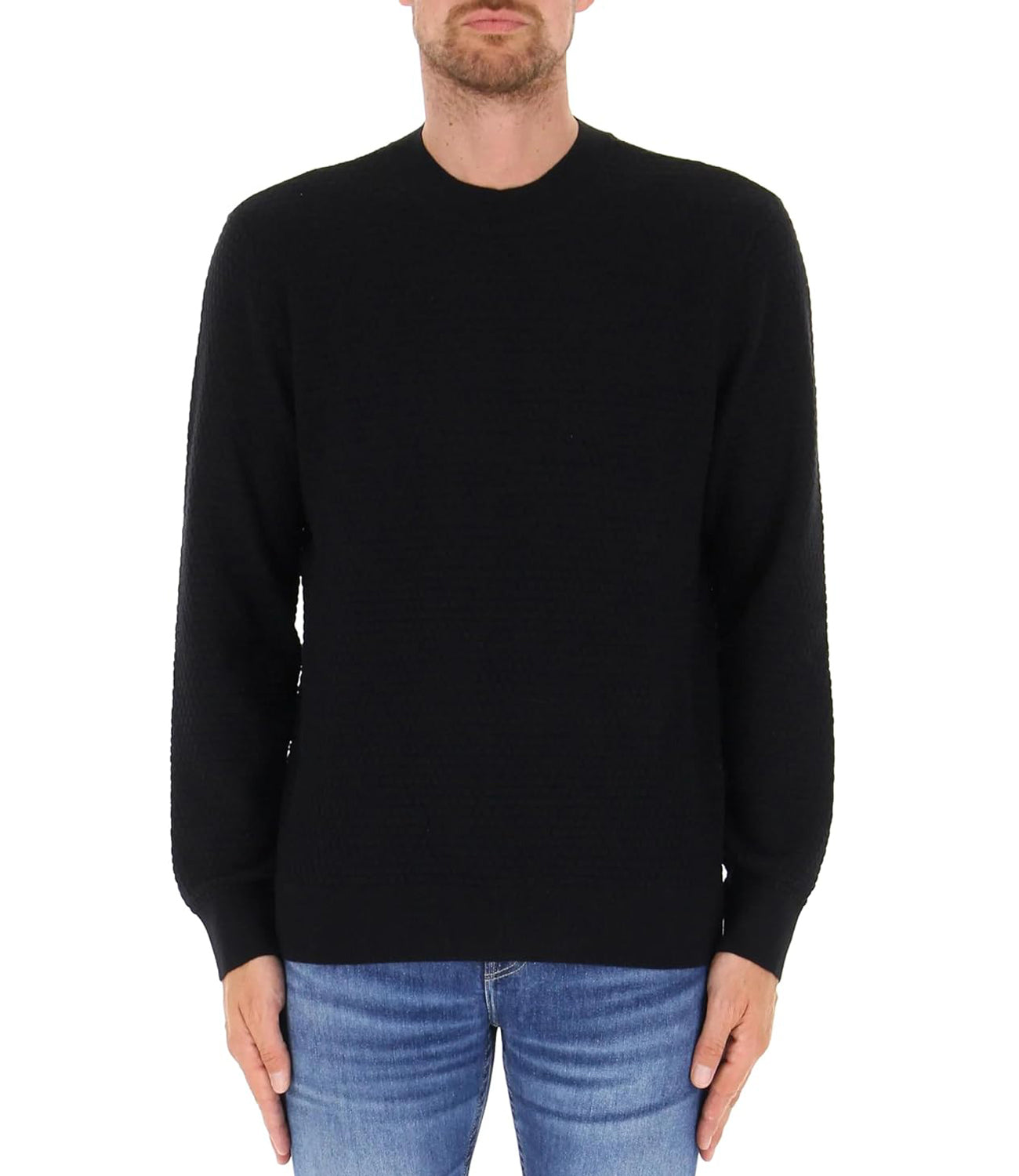 A|X Armani Exchange Maglione Girocollo Uomo Mod. 6RZM2H ZMX8Z 1200 Black Nero