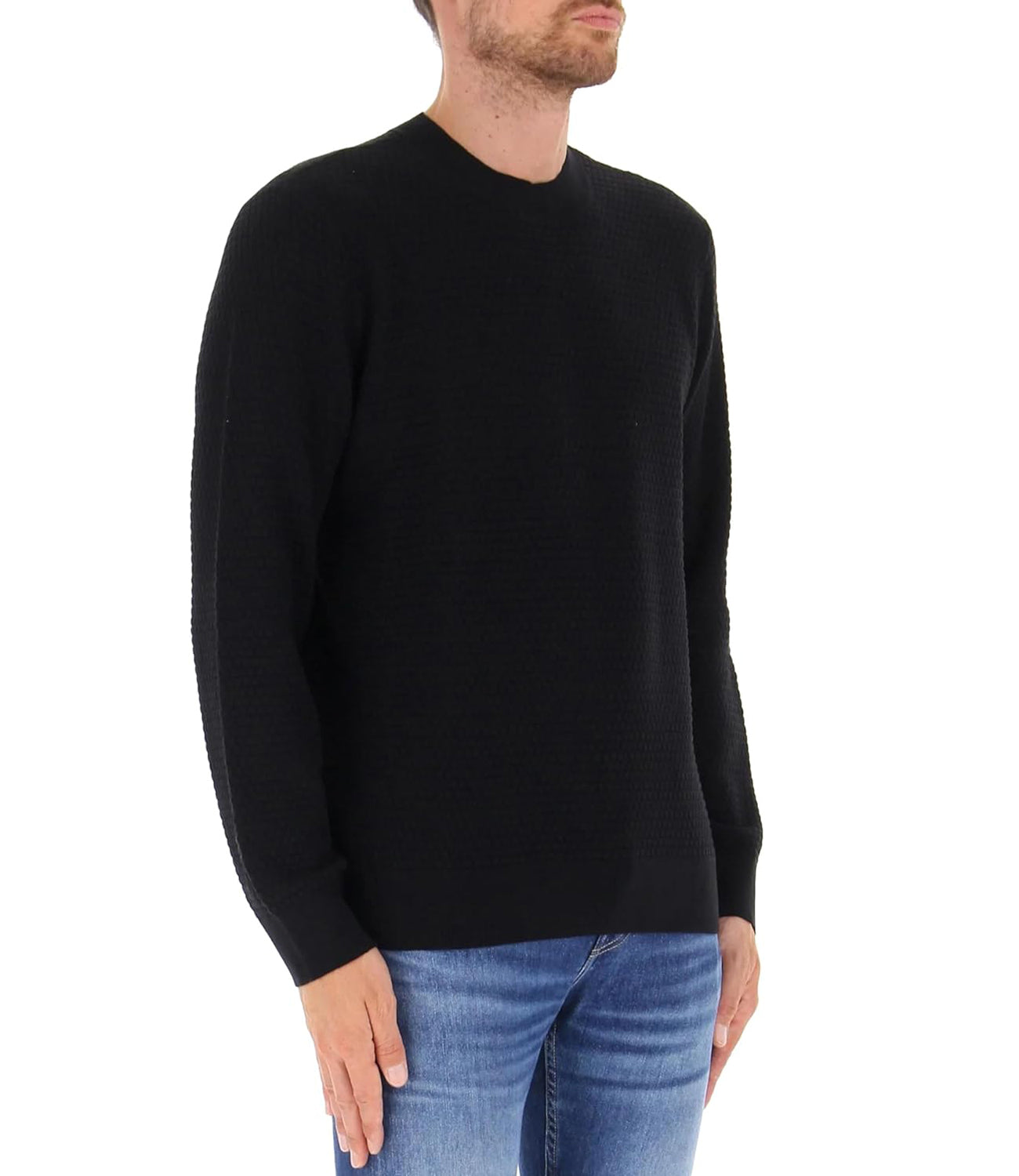 A|X Armani Exchange Maglione Girocollo Uomo Mod. 6RZM2H ZMX8Z 1200 Black Nero