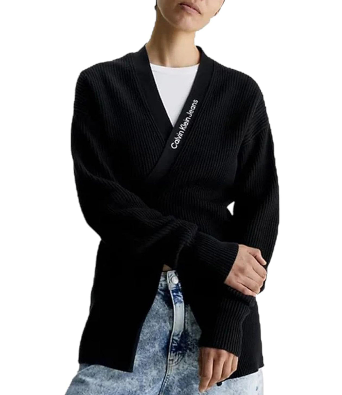 Calvin Klein Calvin Klein Jeans Cardigan Donna Mod. J20J221956 BEH BLACK Nero