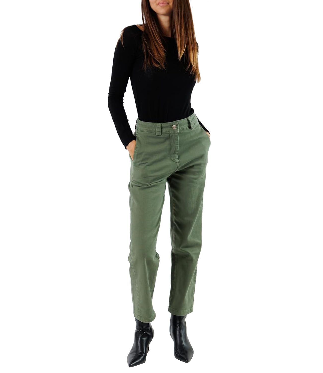 Kontatto Pantalone Donna Mod. TT1706 Militare Verde