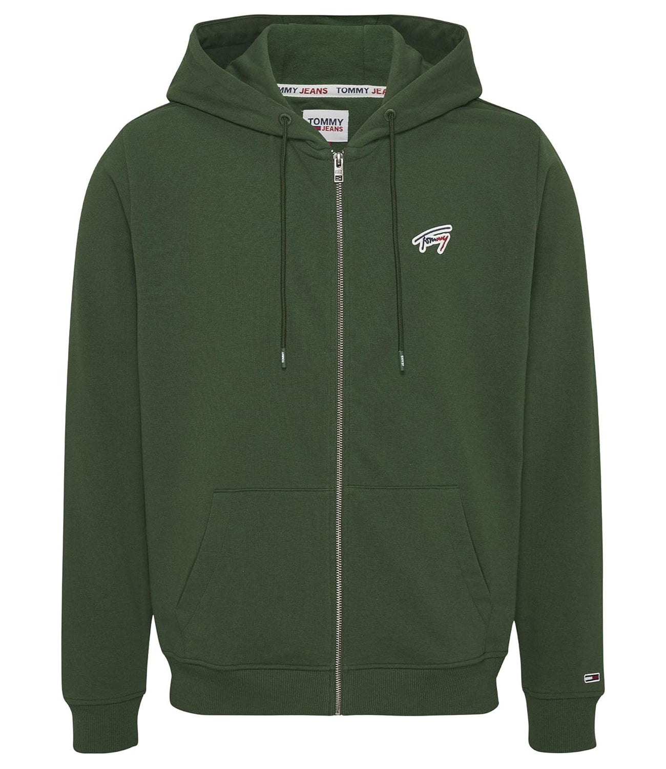 Tommy Hilfiger Tommy Jeans Felpa Zip Uomo Mod. DM0DM16798 L2M Verde