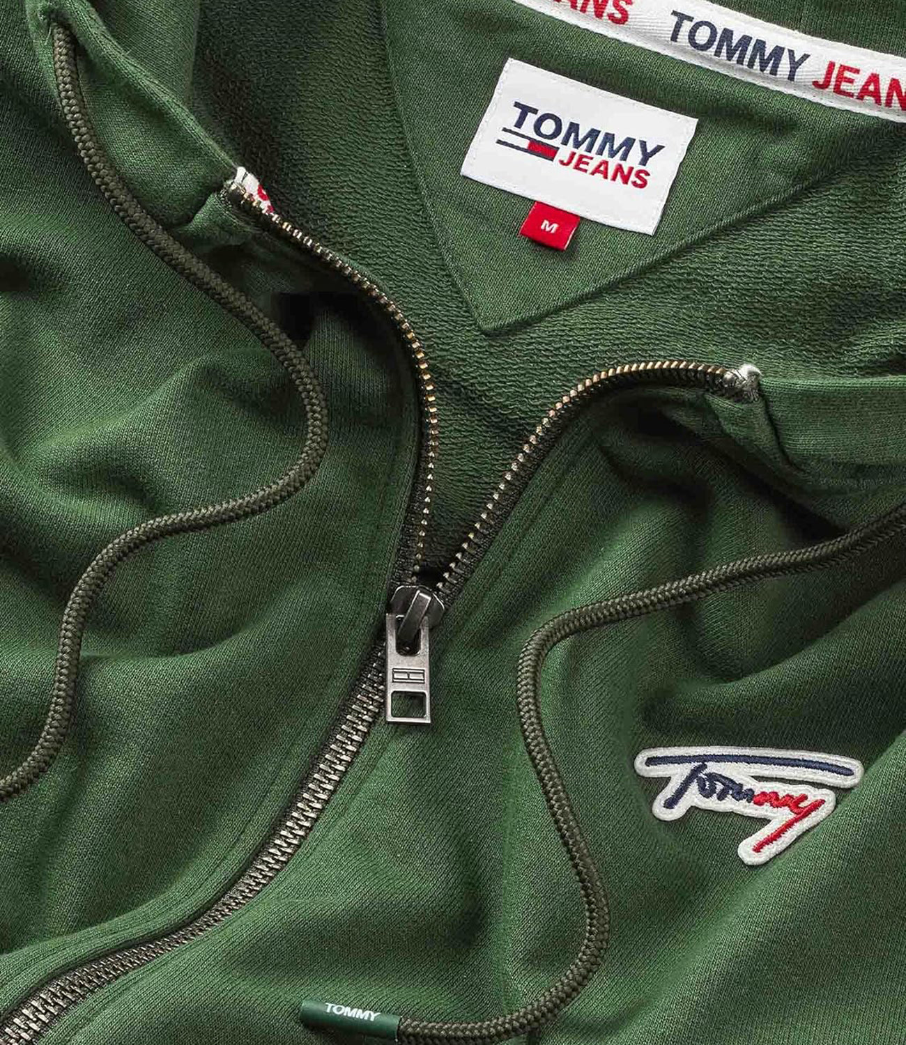 Tommy Hilfiger Tommy Jeans Felpa Zip Uomo Mod. DM0DM16798 L2M Verde