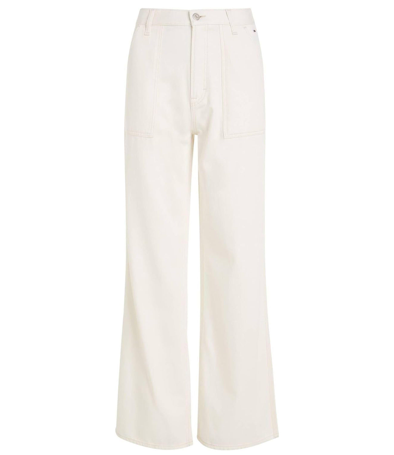 Tommy Hilfiger Tommy Jeans Pantalone Donna Mod. DW0DW16163 YBH Panna Avorio