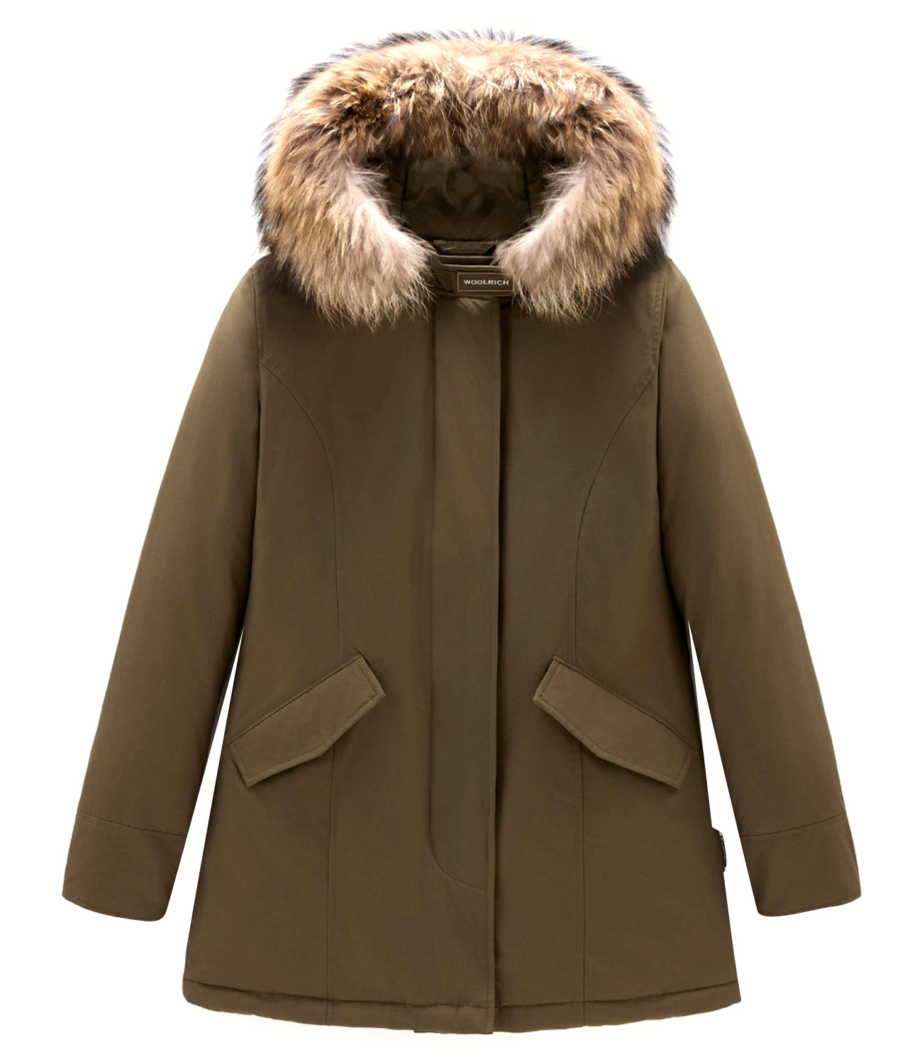 Woolrich Giubbotto lungo Donna Mod. CFWWOU0538 ARCTIC RACOON PARKA DAG Militare Verde