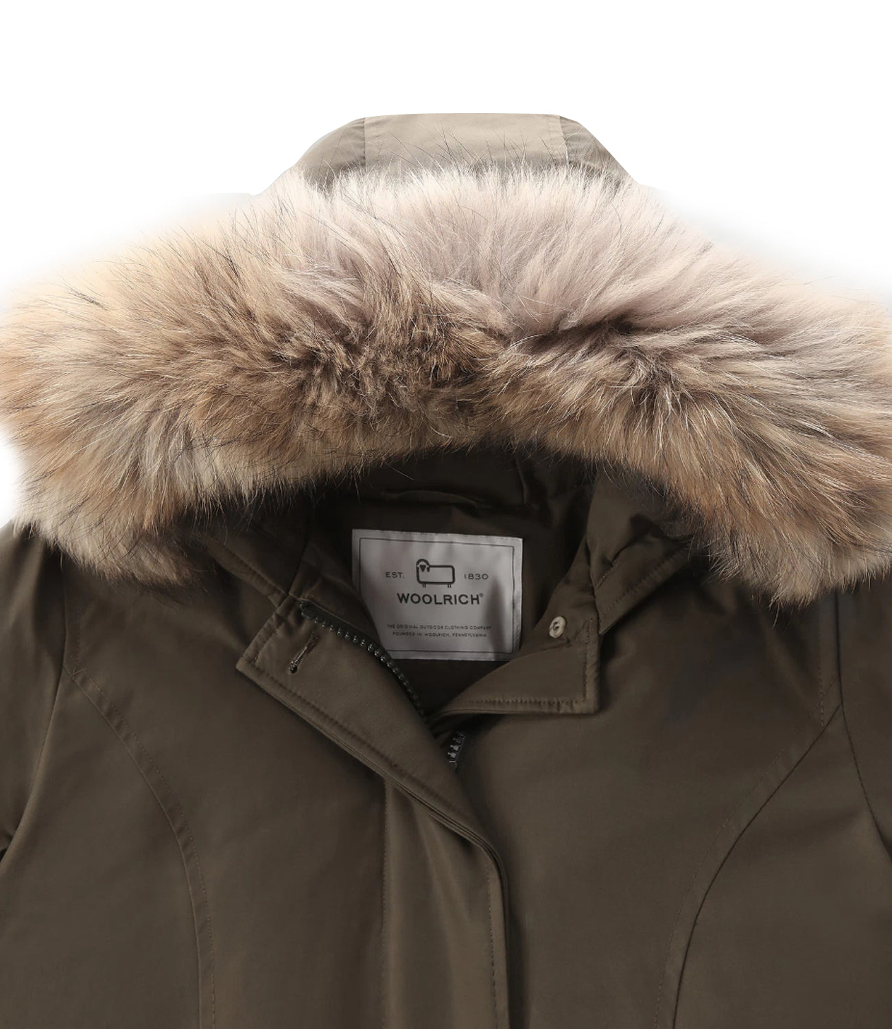 Woolrich Giubbotto lungo Donna Mod. CFWWOU0538 ARCTIC RACOON PARKA DAG Militare Verde