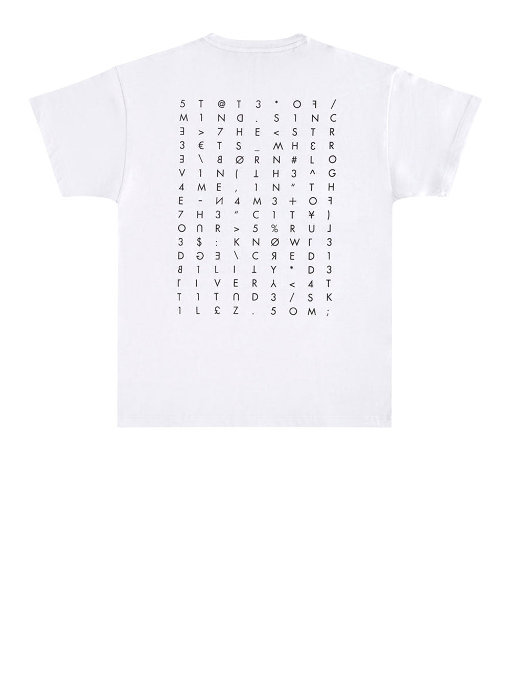 T-shirt 5tate of mind Cryptography da Uomo - Bianco