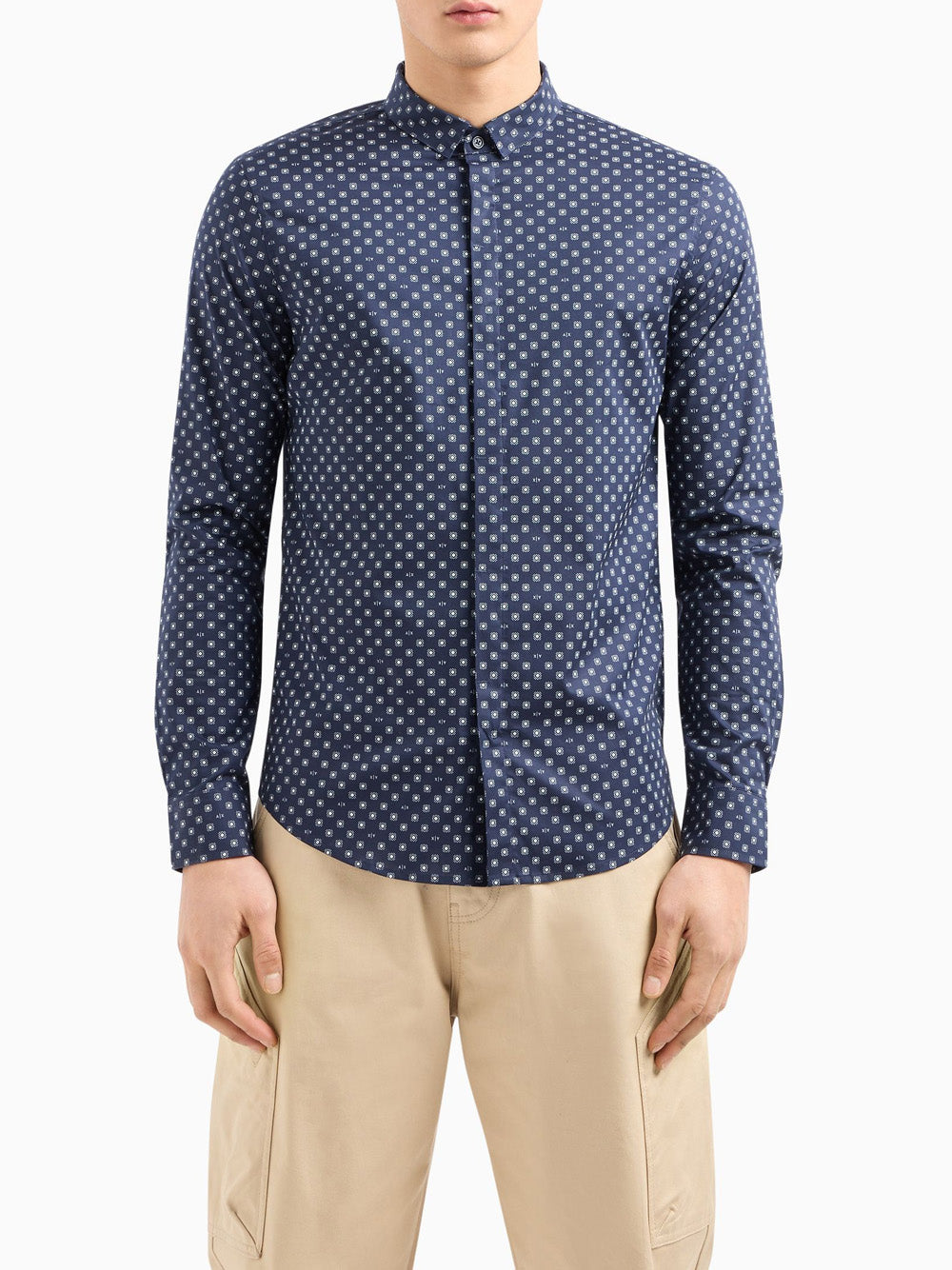 Camicia Casual Armani Exchange da Uomo - Blu