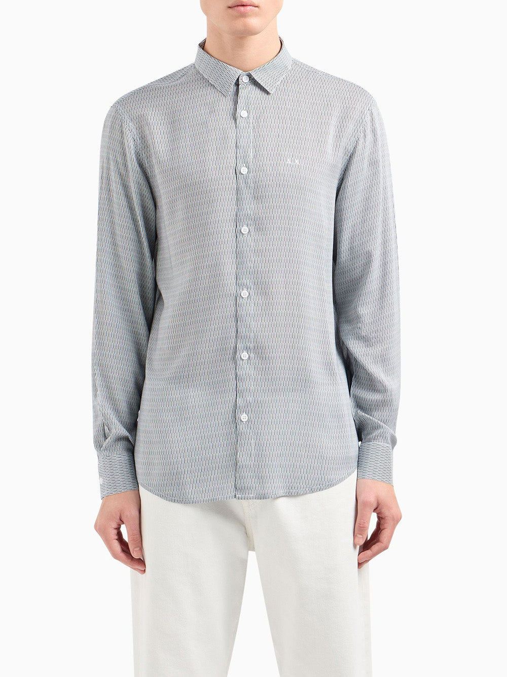 Camicia Casual Armani Exchange da Uomo - Grigio