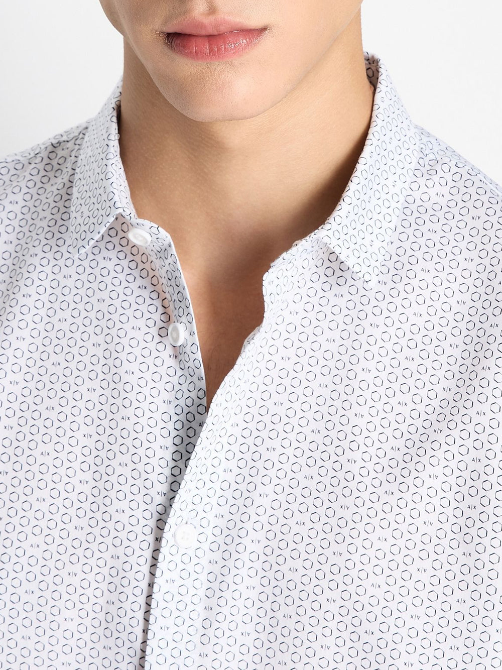 Camicia Casual Armani Exchange da Uomo - Bianco