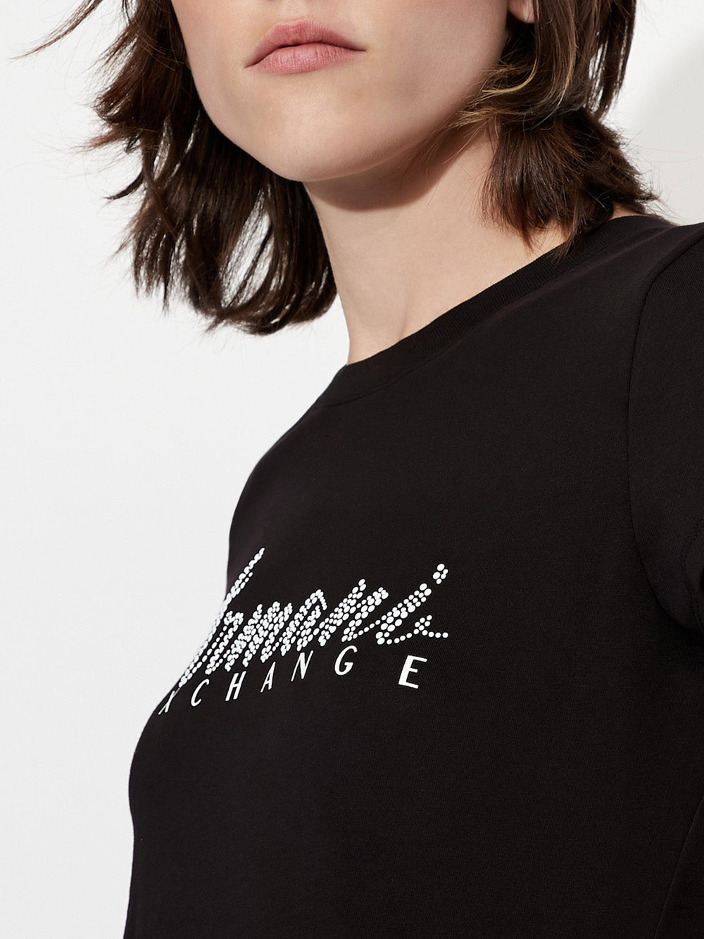 T-shirt Armani Exchange da Donna - Nero