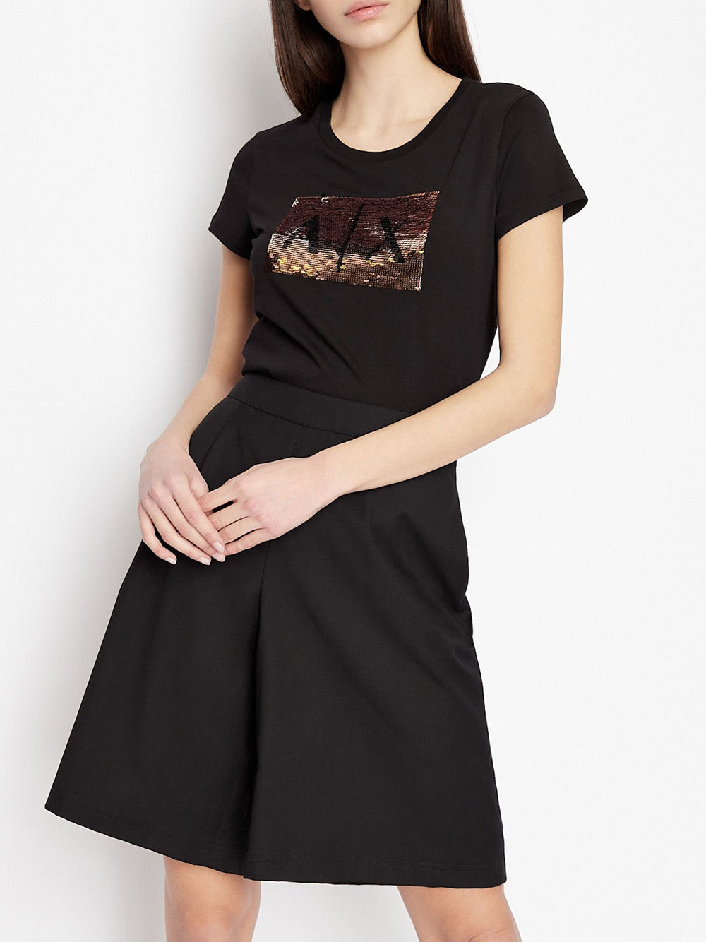 T-shirt Armani Exchange da Donna - Nero