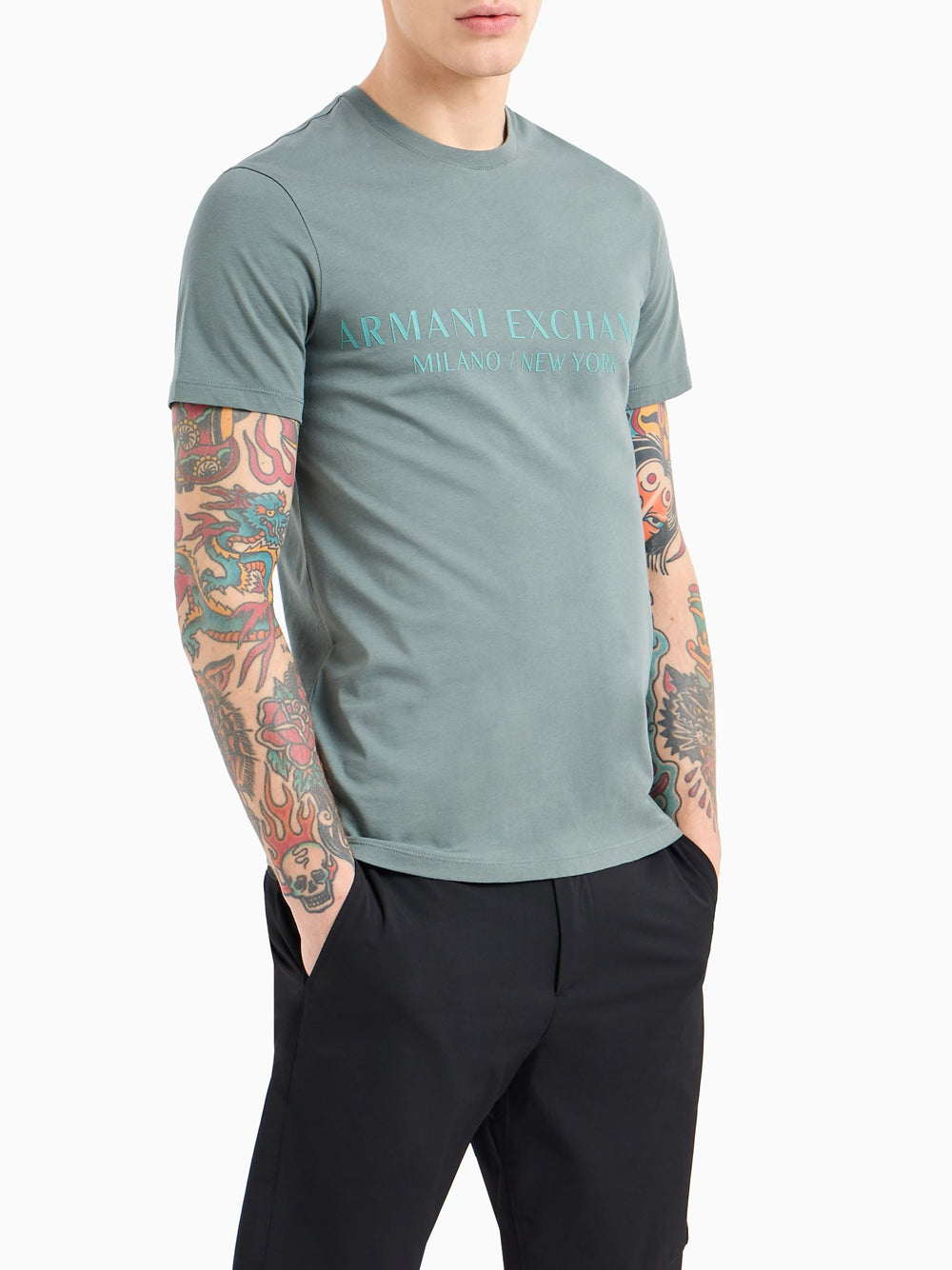 T-shirt Armani Exchange da Uomo - Verde