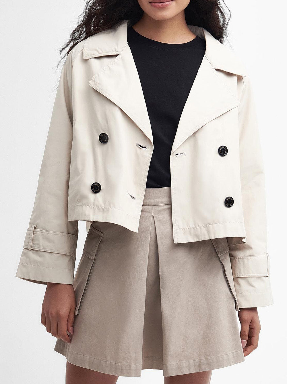 Trench Barbour Hadfield Casual da Donna - Bianco