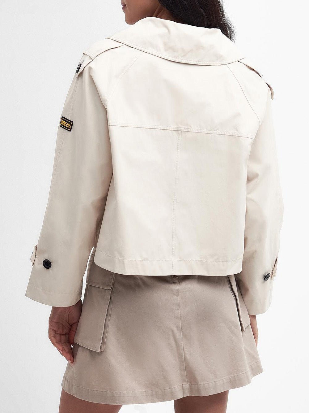 Trench Barbour Hadfield Casual da Donna - Bianco