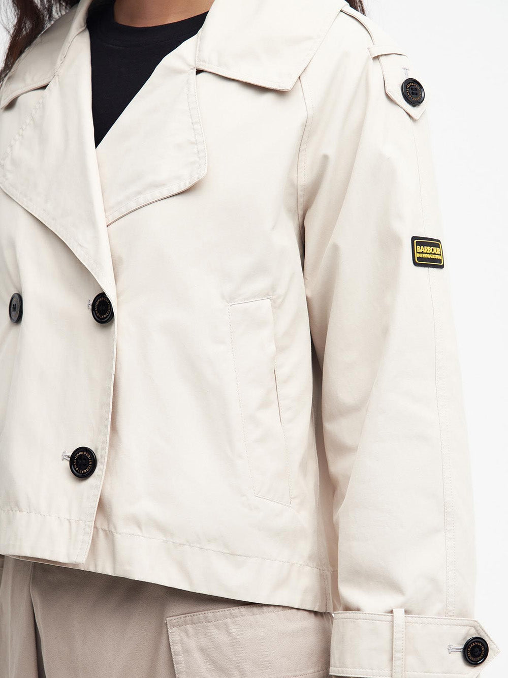 Trench Barbour Hadfield Casual da Donna - Bianco