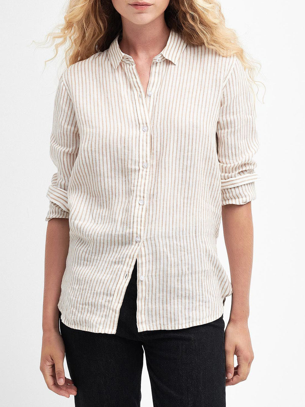 Camicia Casual Barbour Marine da Donna - Bianco Beige