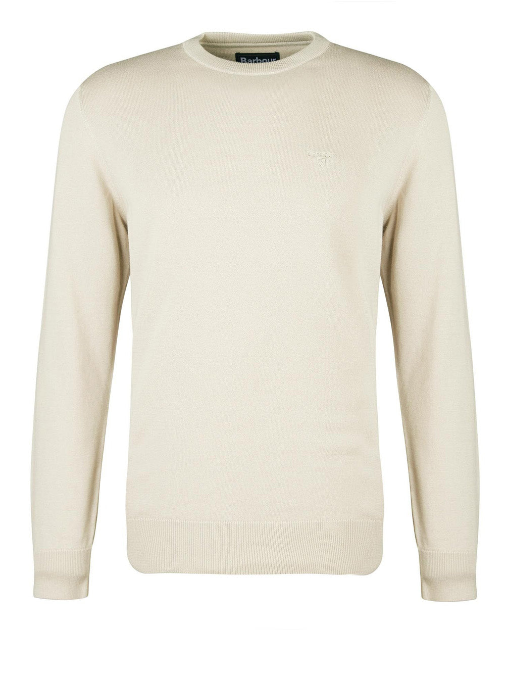 Pullover Barbour Pima Cotton Crew da Uomo - Avorio