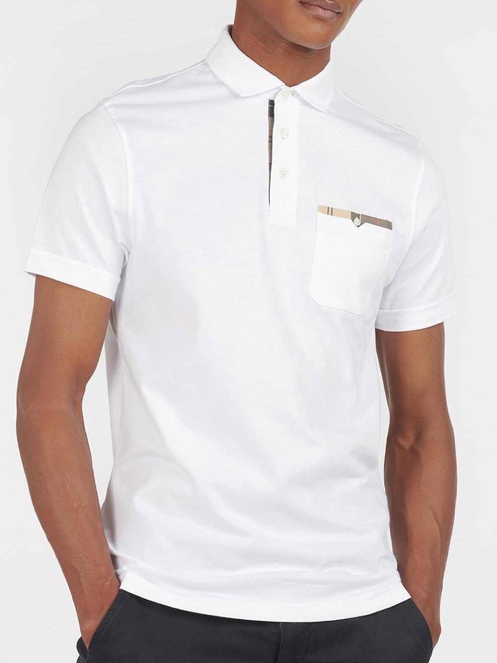 Polo Barbour Corpatch da Uomo - Bianco