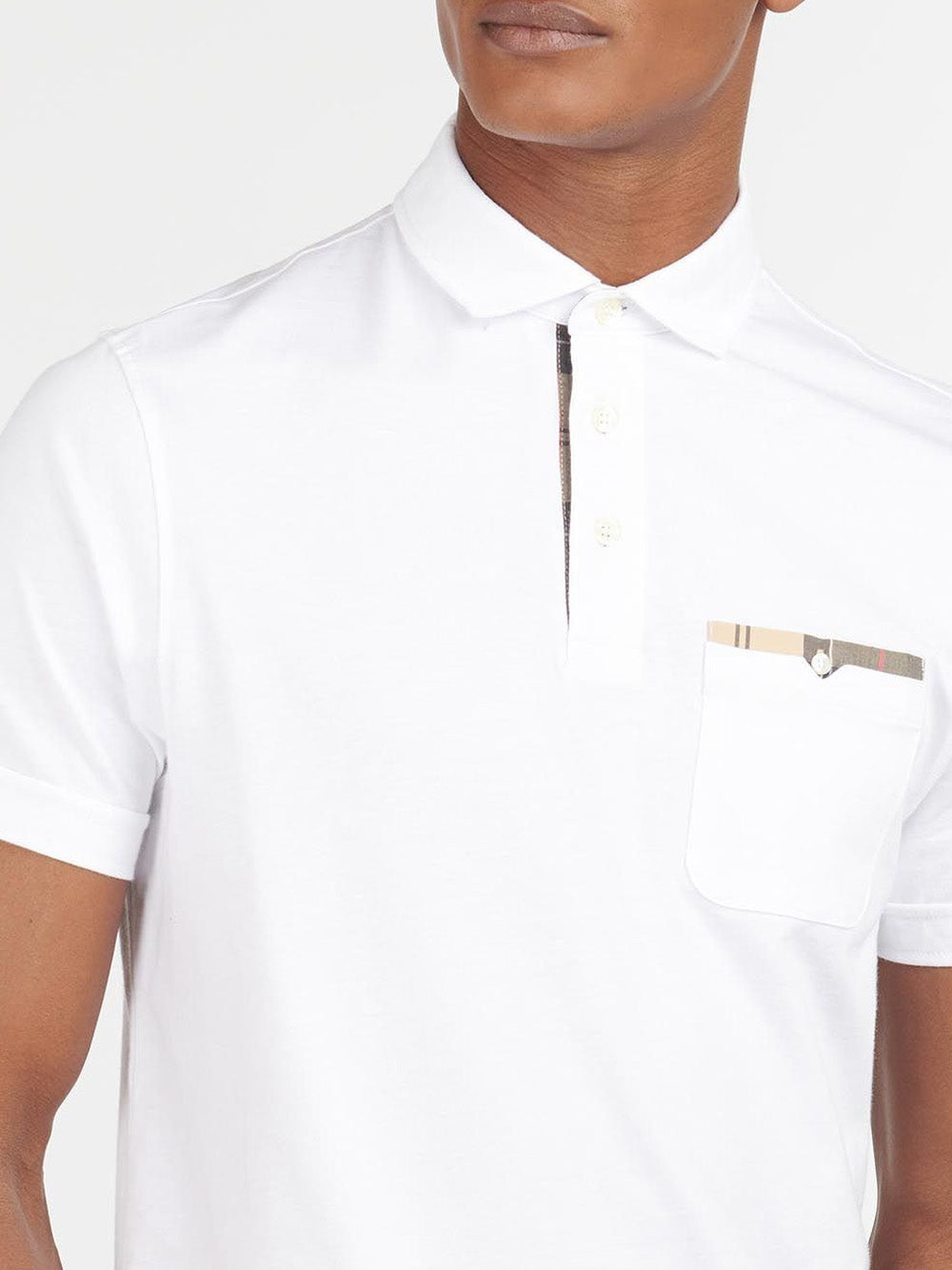 Polo Barbour Corpatch da Uomo - Bianco