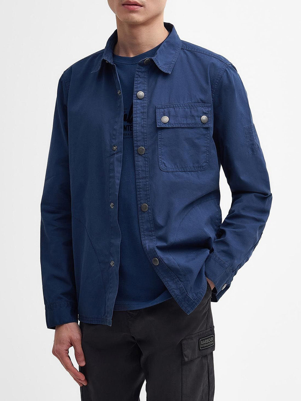 Giubbino Barbour Circuit Overshirt da Uomo - Blu