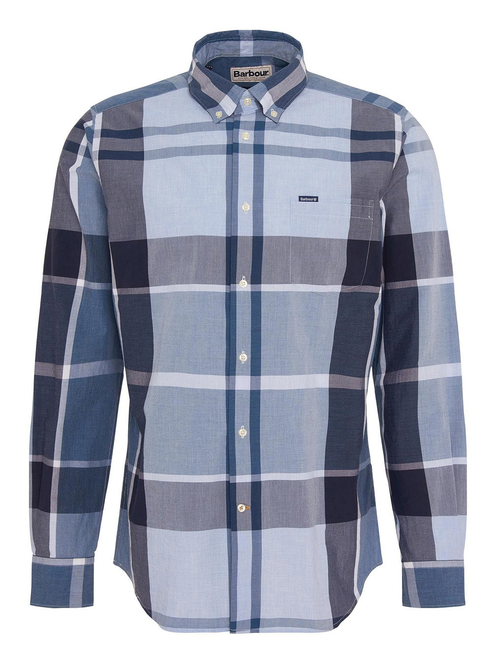 Camicia Casual Barbour Harris Tailored da Uomo - Blu