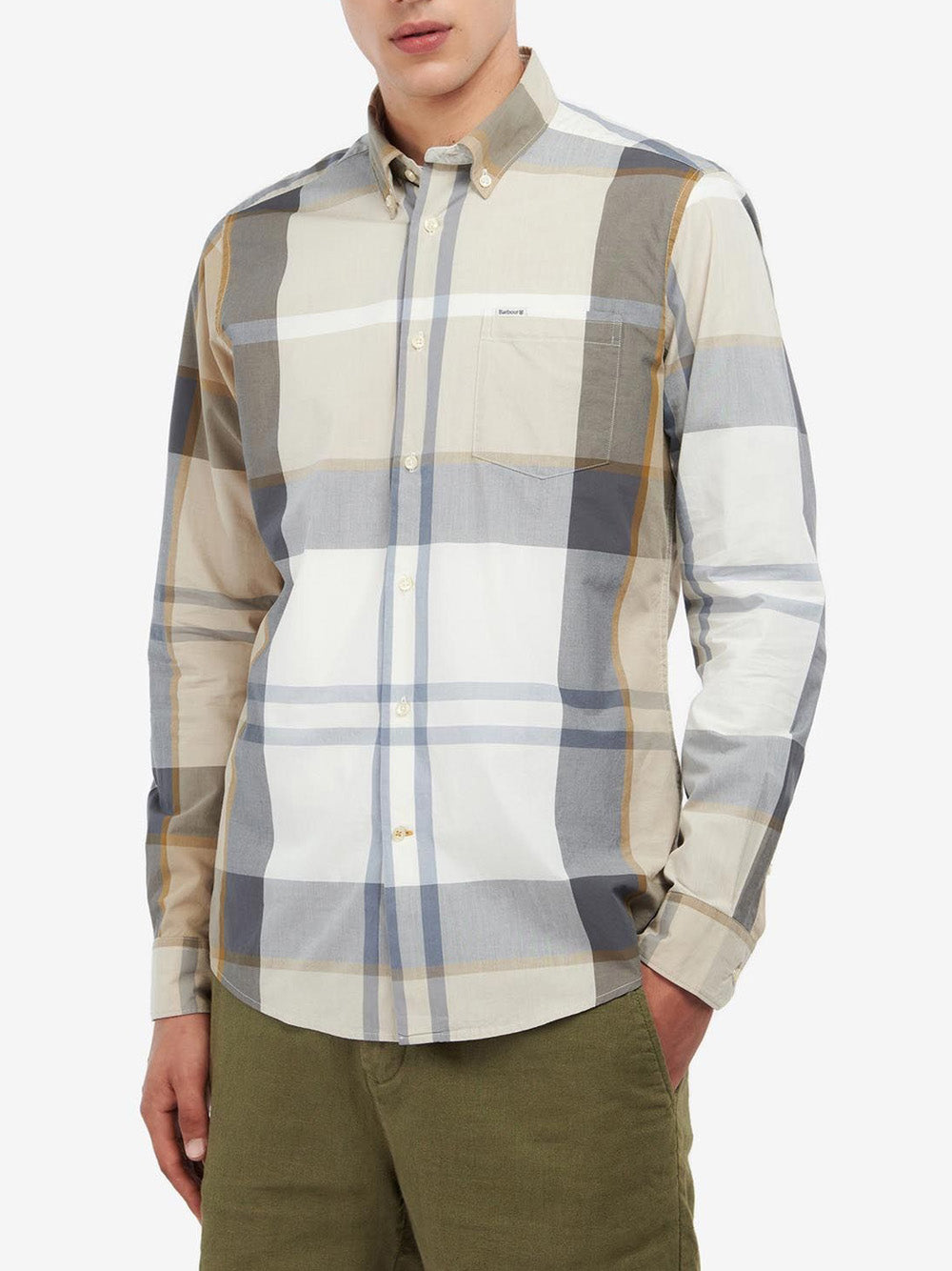 Camicia Casual Barbour Harris Tailored da Uomo - Beige