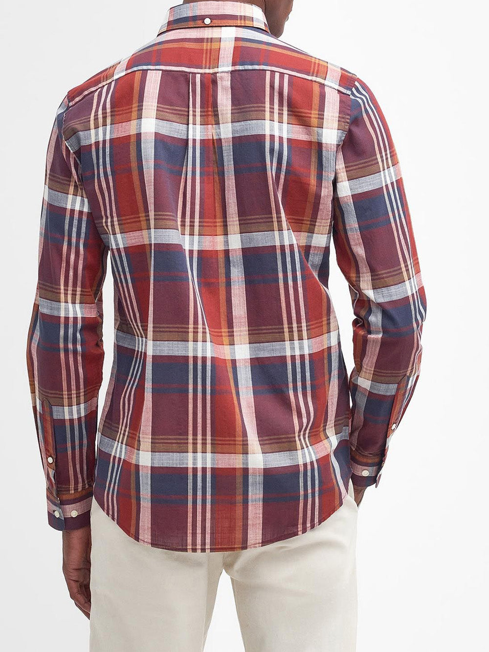 Camicia Casual Barbour Kidd Tailored da Uomo - Rosso