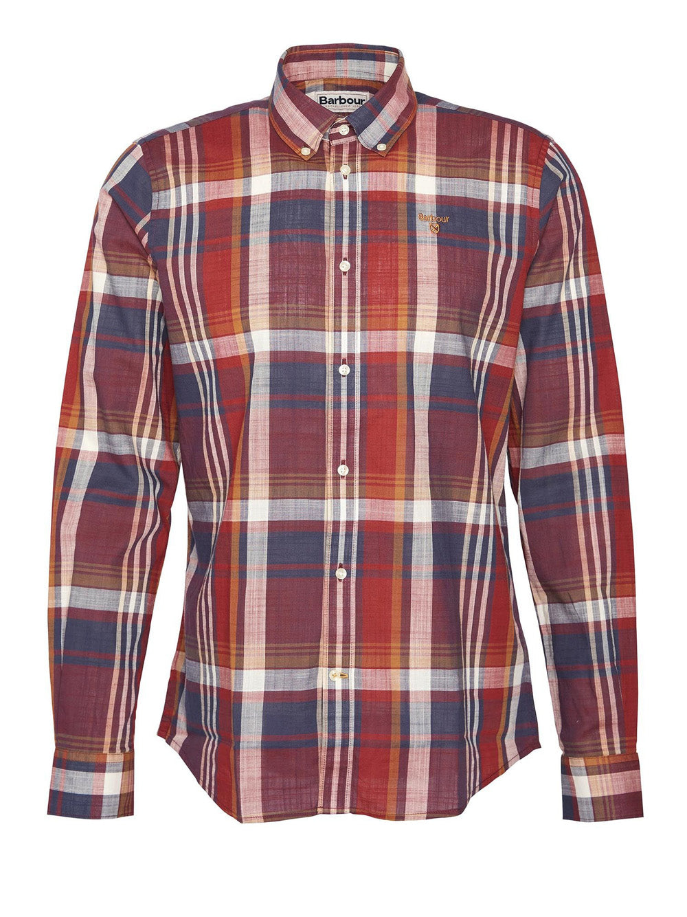 Camicia Casual Barbour Kidd Tailored da Uomo - Rosso