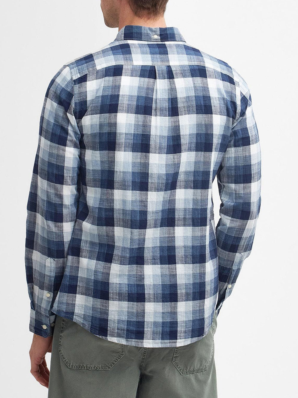 Camicia Casual Barbour Hillroad Tailored da Uomo - Blu