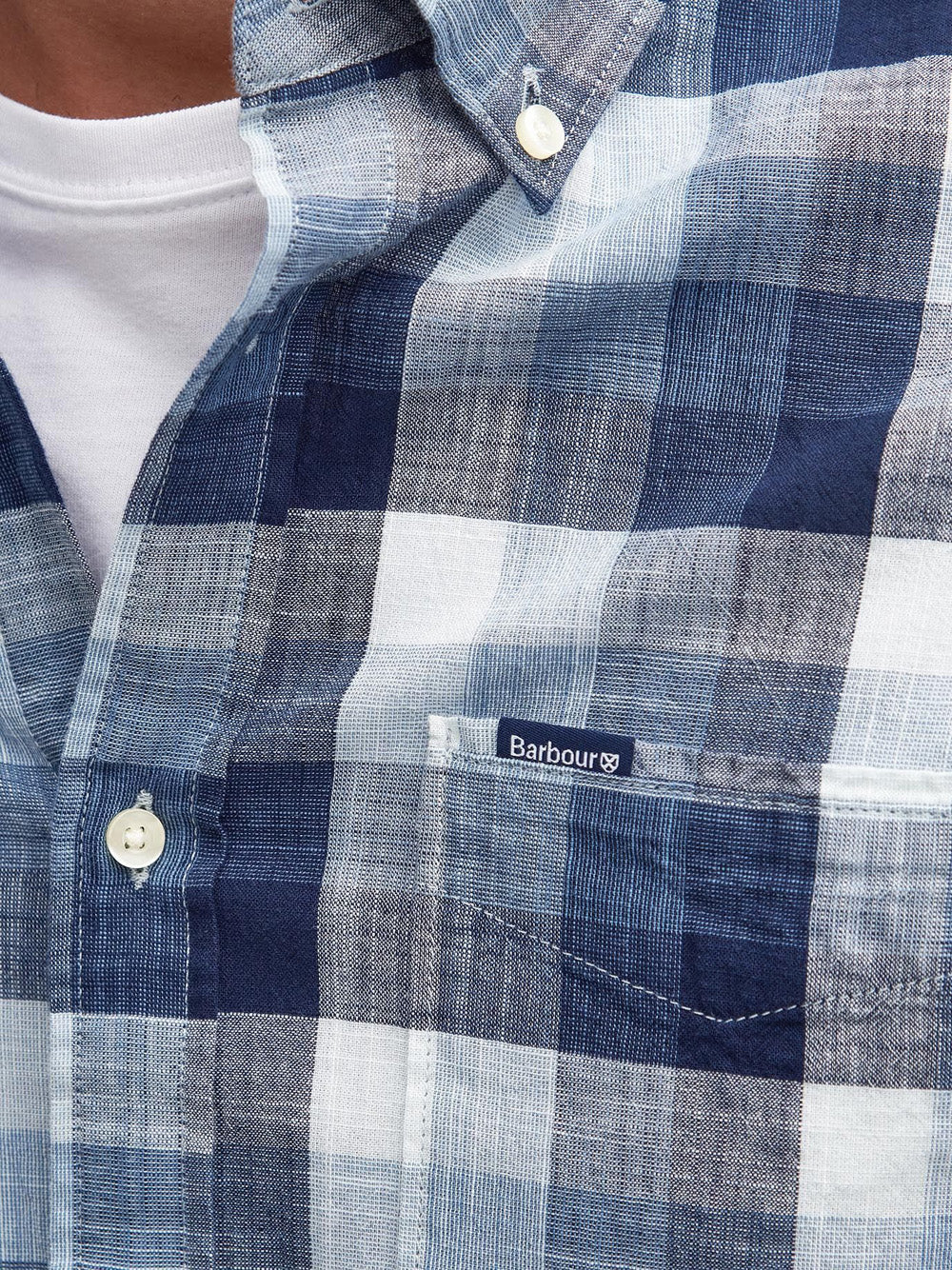 Camicia Casual Barbour Hillroad Tailored da Uomo - Blu