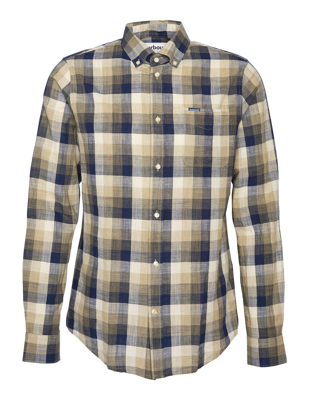 Camicia Casual Barbour Hillroad Tailored da Uomo - Blu Verde