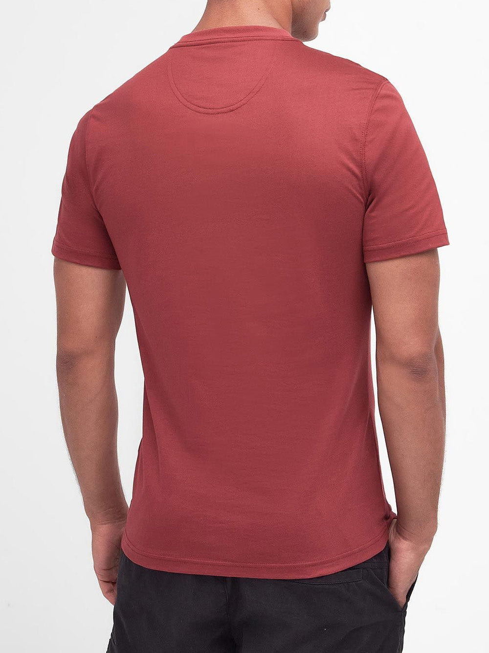 T-shirt Barbour Small Logo da Uomo - Bordeaux