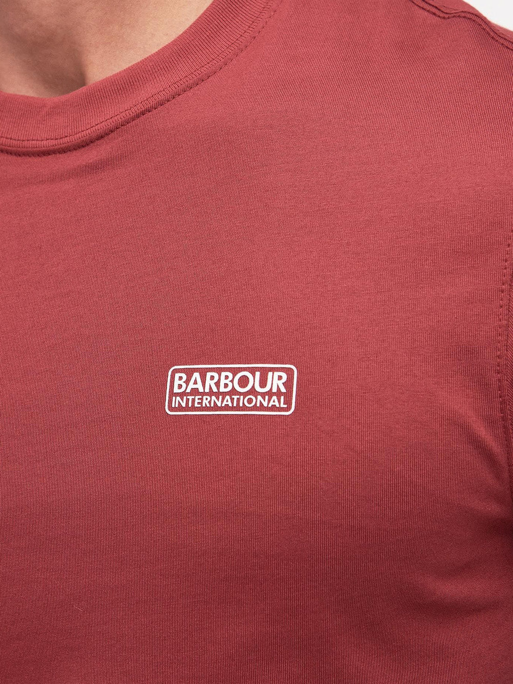 T-shirt Barbour Small Logo da Uomo - Bordeaux