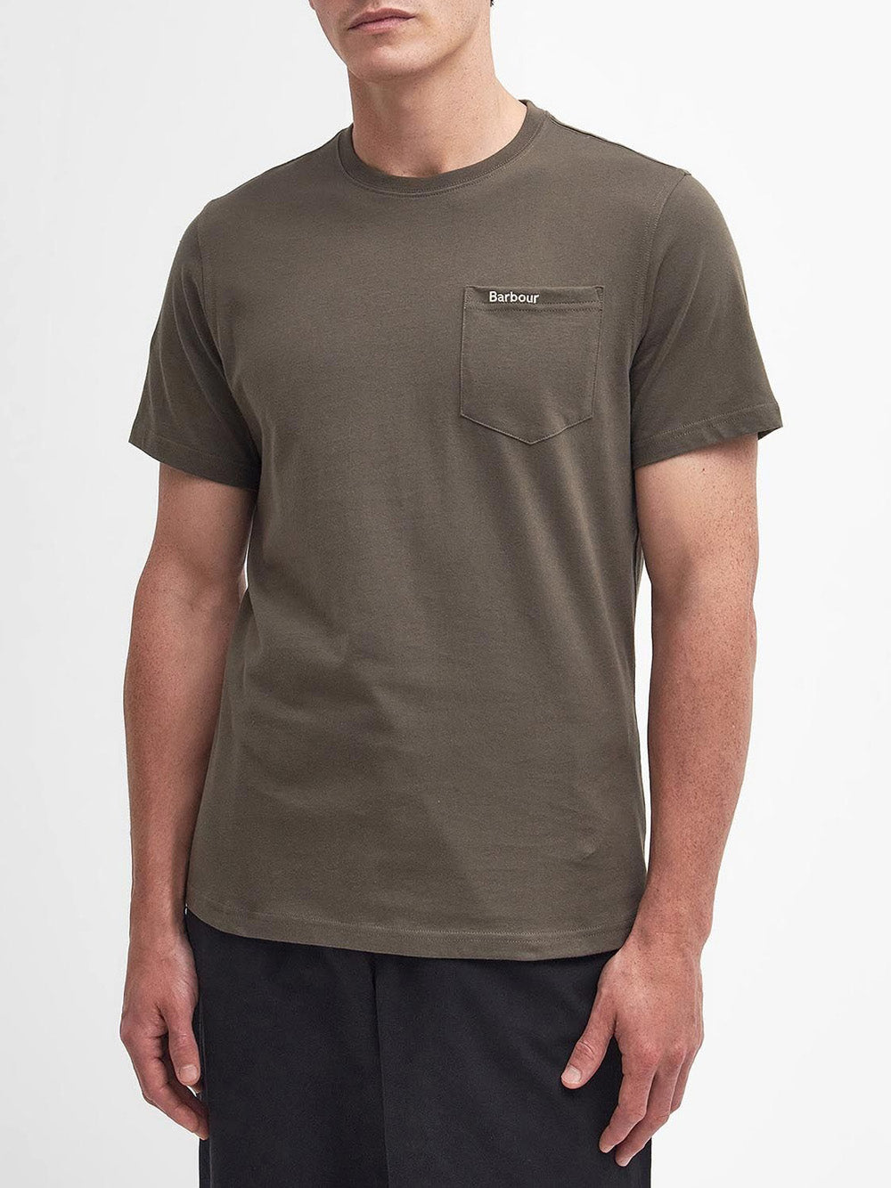 T-shirt Barbour Langdon Pocket da Uomo - Grigio