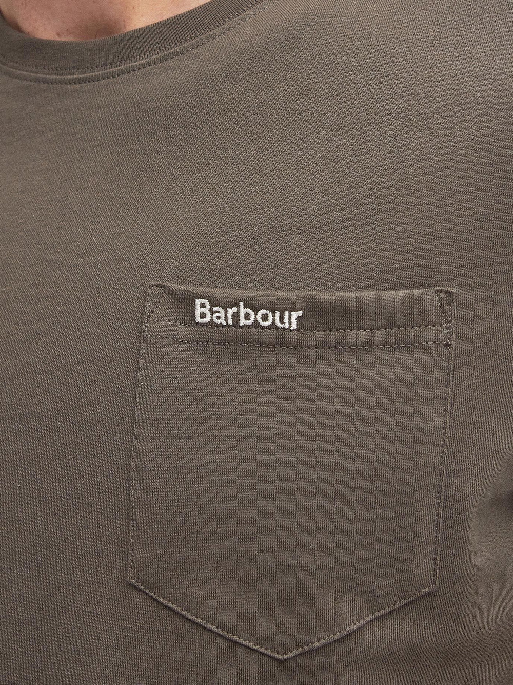 T-shirt Barbour Langdon Pocket da Uomo - Grigio