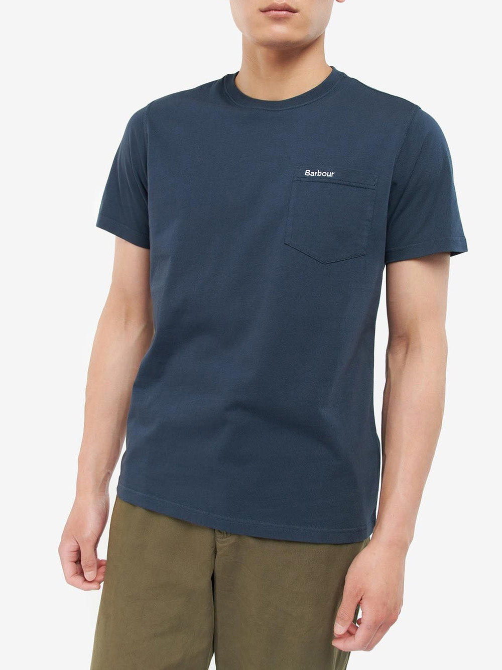 T-shirt Barbour Langdon Pocket da Uomo - Blu