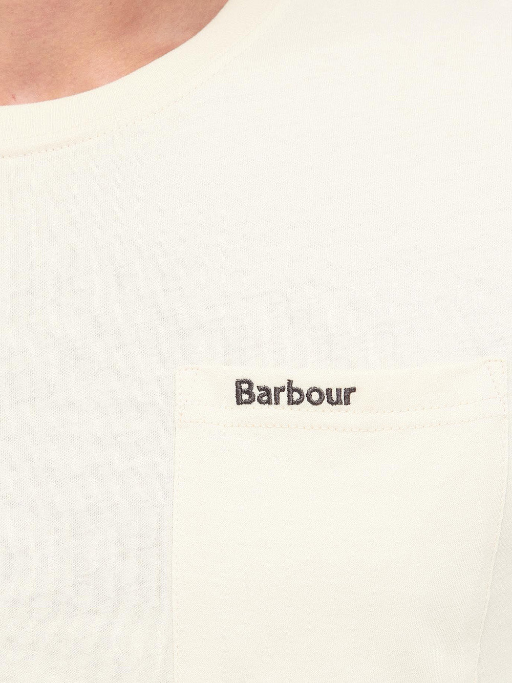 T-shirt Barbour Langdon Pocket da Uomo - Avorio