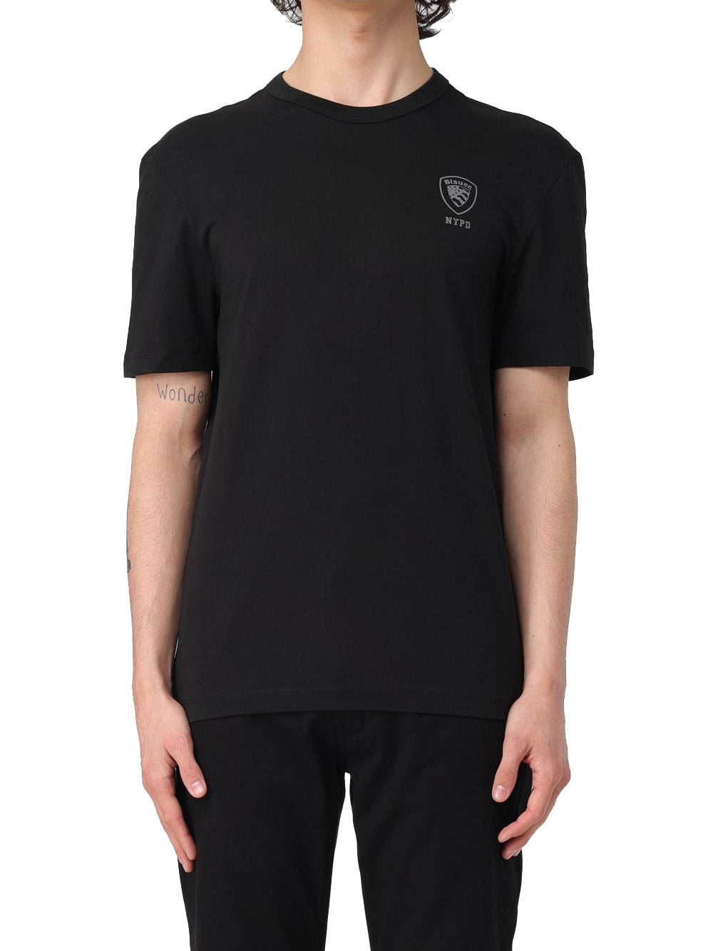 T-shirt Blauer da Uomo - Nero