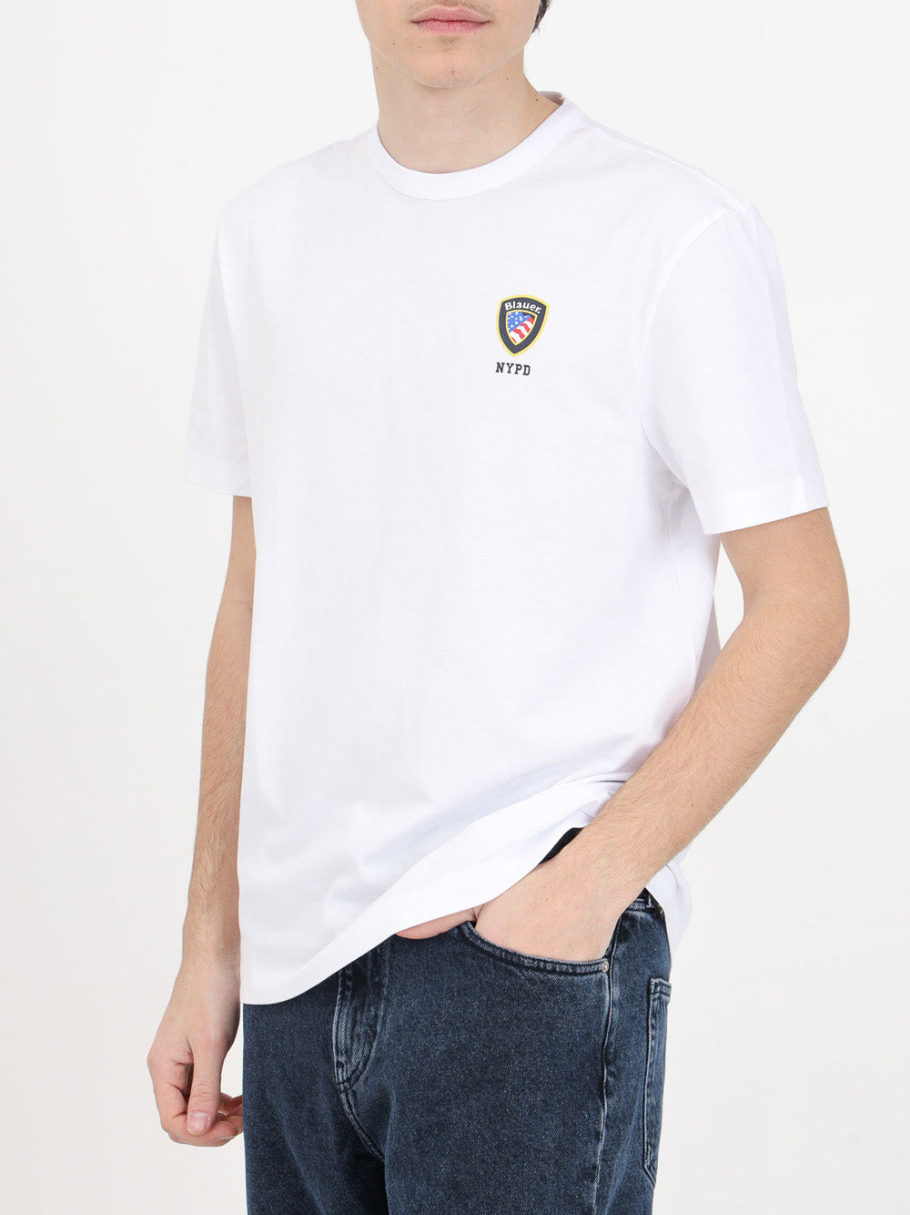 T-shirt Blauer da Uomo - Bianco