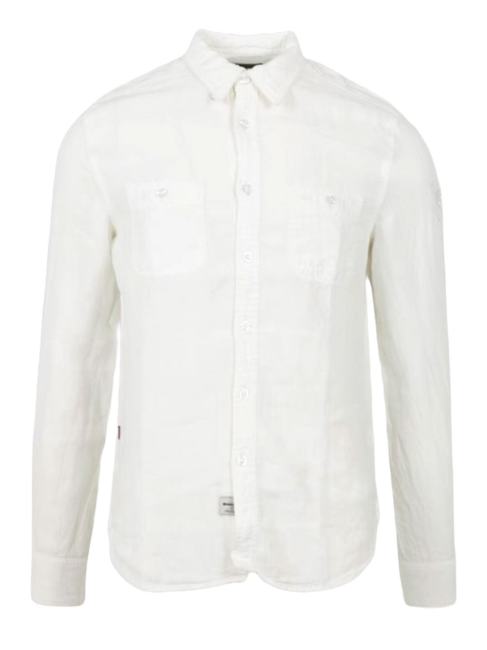 Camicia Casual Blauer Lino da Uomo - Bianco