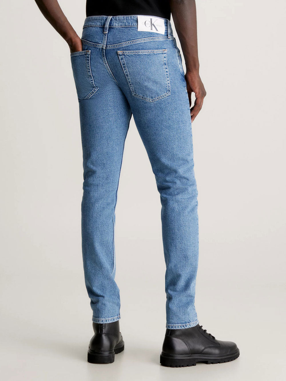 Jeans Slim Calvin Klein Taper da Uomo - Denim