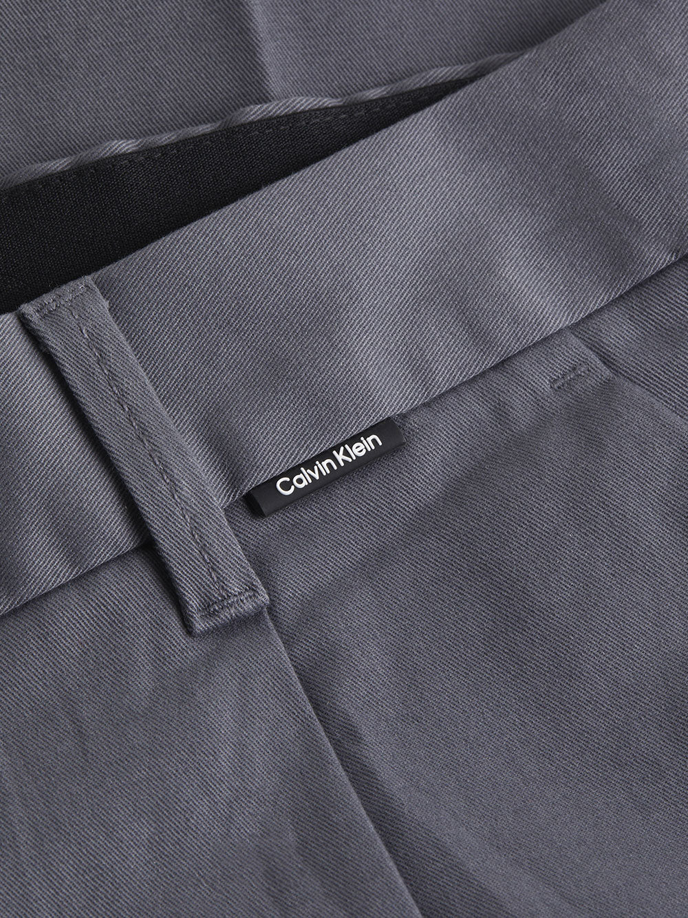 Pantalone Chino Calvin Klein Twill Tapered da Uomo - Grigio