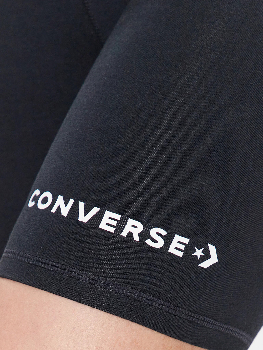 Shorts Sportivi Converse Wordmark Bike da Donna - Nero