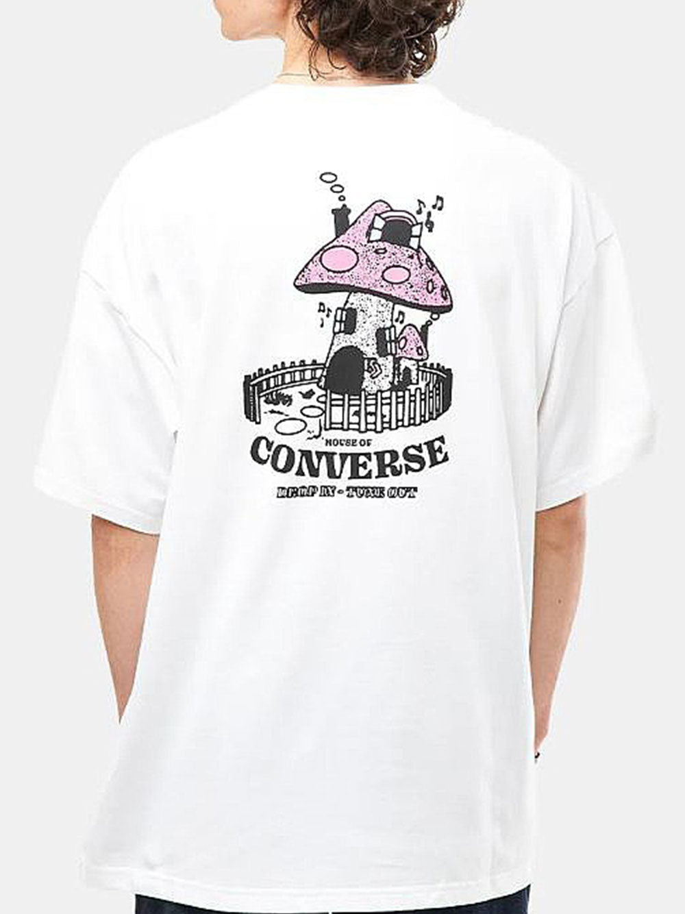 T-shirt Converse Mushroom House da Uomo - Bianco